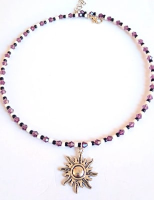 Choker lila estrella1