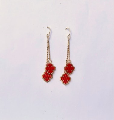 Aros Trébol rojo1