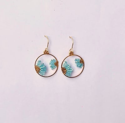 Aros Margarita celeste ROL1