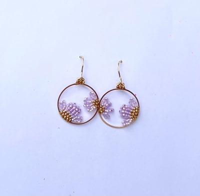 Aros Margarita lila ROL1