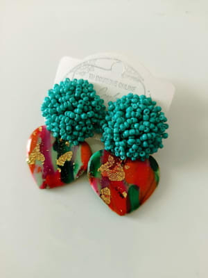 Aros Mostacilla corazón colores1