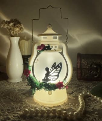 Farol vintage redondo blanca1