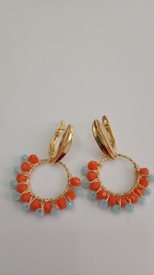 Aros Argolla naranja calipso1