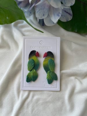 Aros Loritos chicos en verde y amarillo1