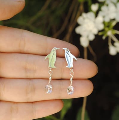 Aros Pingüinos con cristales1