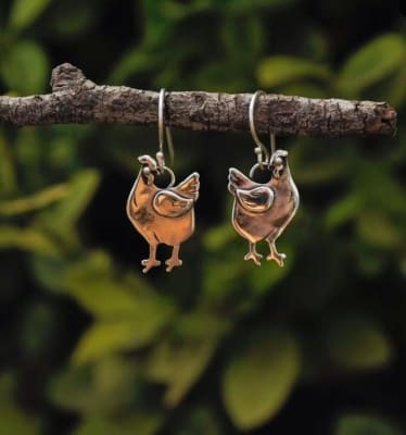 Aros Gallinas de plata1