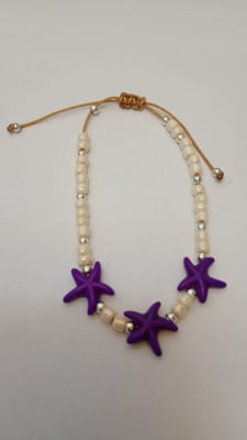Pulsera estrella morada1