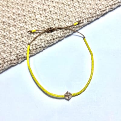 Pulsera bicone amarilla1