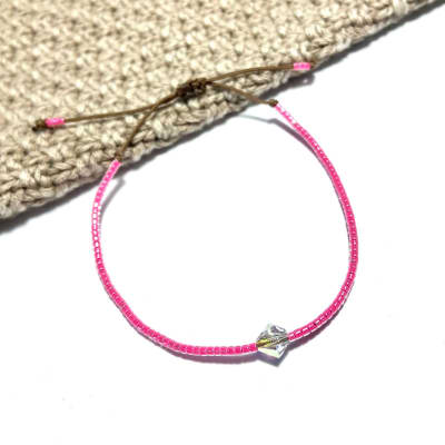 Pulsera bicone pink1
