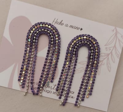 Aros Cascada grande morada1