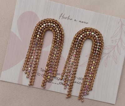 Aros Cascada grande dorada1