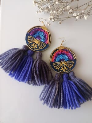 Aros Arcoíris, borlas de lana1