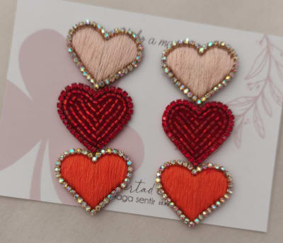 Aros Corazón triple naranjo1