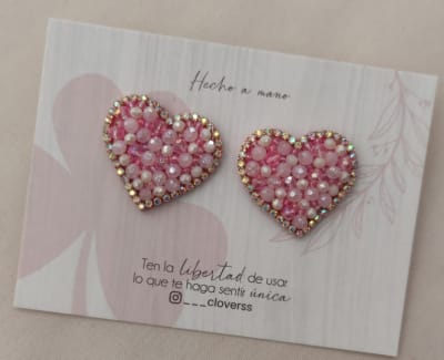 Aros Topito pequeña pedrería rosado1