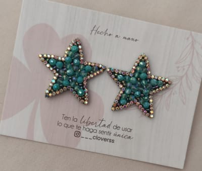 Aros Topito pequeña pedrería turquesa1