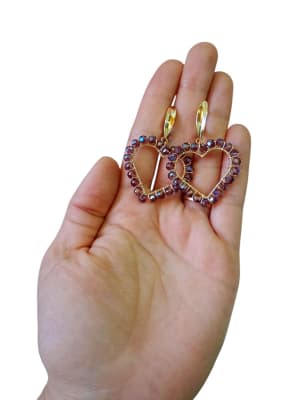 Aro Corazón borde morado1