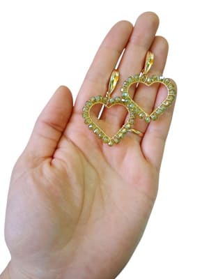 Aro Corazón borde verde1