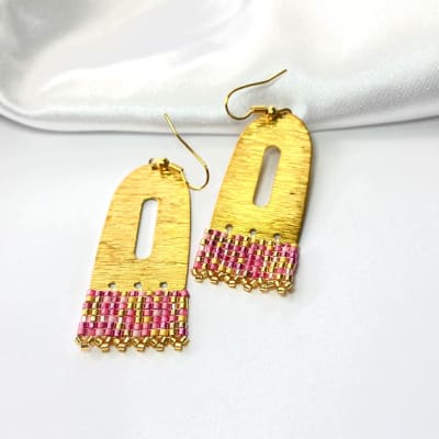 Aros Mini Óvalo mix rosado1