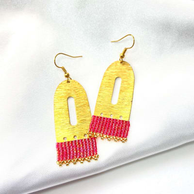 Aros Mini Óvalo rojo1