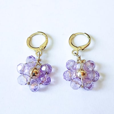 Aros Flor lila MAJ1