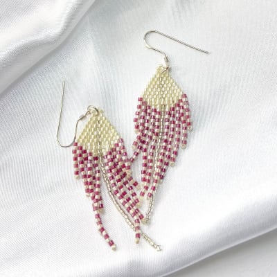 Aros Pluma morado ACJ1