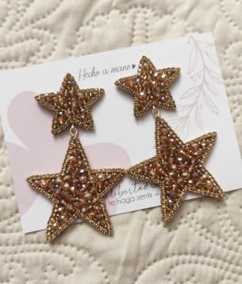 Aros Estrella doble dorado1