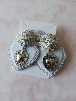 Aros Corazón plateado LCC1