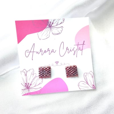 Aros Cubo burgundy brillante1