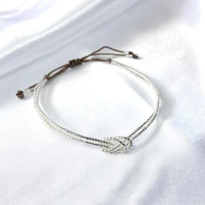 Pulsera Nudo plateado1
