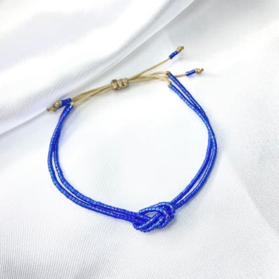 Pulsera Nudo azul1