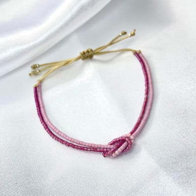 Pulsera Nudo morado lila1
