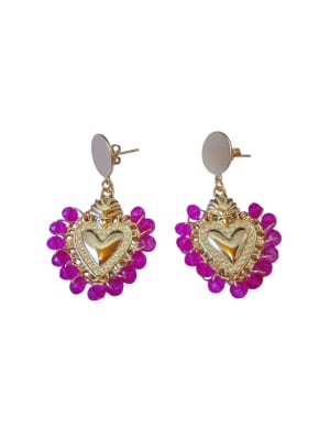 Aros Sagrado Corazón fucsia1