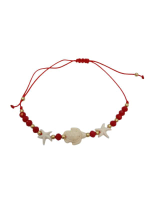 Pulsera roja tortuga1