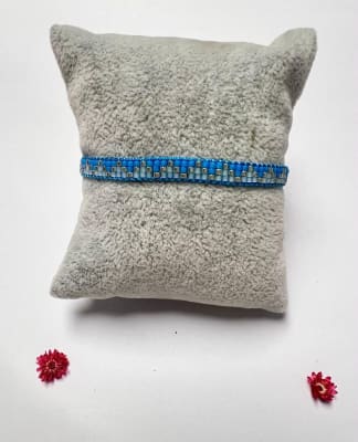 Pulsera triple Celeste Telar1