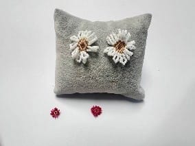 Aros Flor Blanca ROL1