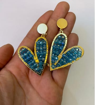 Aro Maxi Corazón celeste1