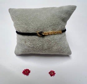 Pulsera macrame nudo miyuki Negra1