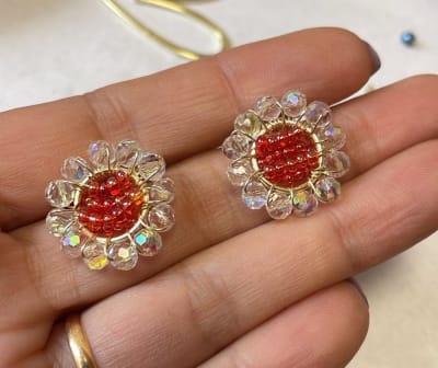 Aro flor mostacilla roja1