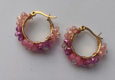 Argollitas pequeñas tonos rosas1
