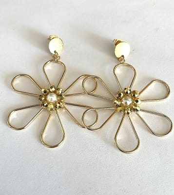Aro maxi flor dorado1
