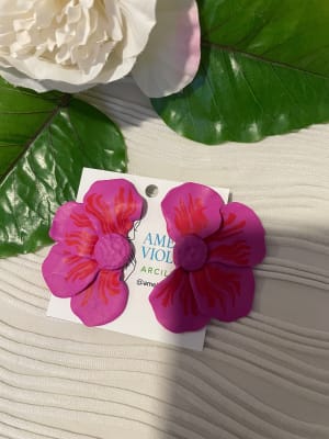 Media flor maxi magenta rojo1