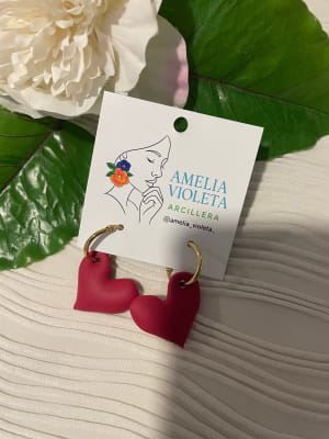 Corazón 3D argolla dorada1