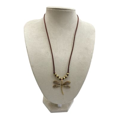 Collar libélula dorado1