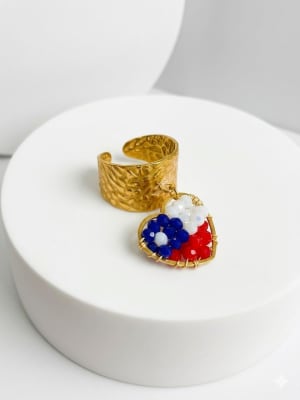 Anillo bandera chilena1