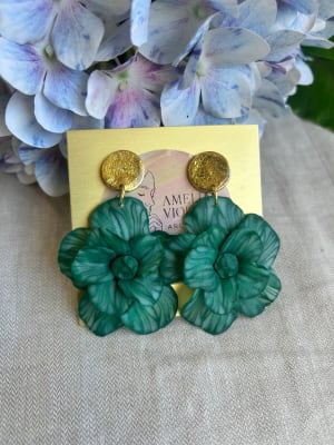 Maxi flor traslúcida verde1