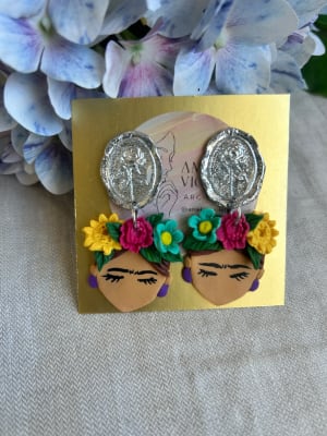 Frida Calho colgante plateado1