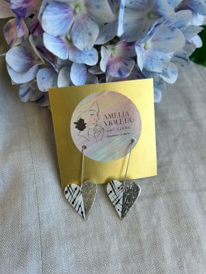 Corazón mini pintado plateado1