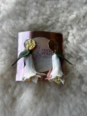 Aros copihue grande blanco1