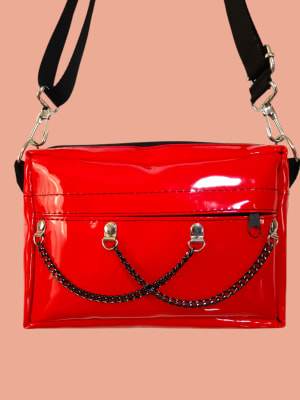 Bandolera Roja Cadenas Cruzadas1