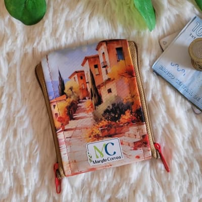 Monedero doble - Paisaje acuarela2